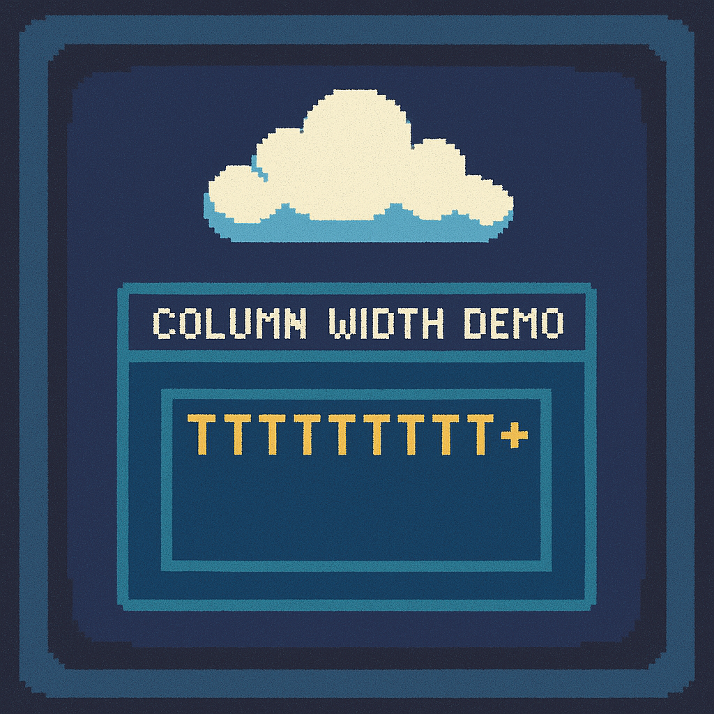 Column Width Demo